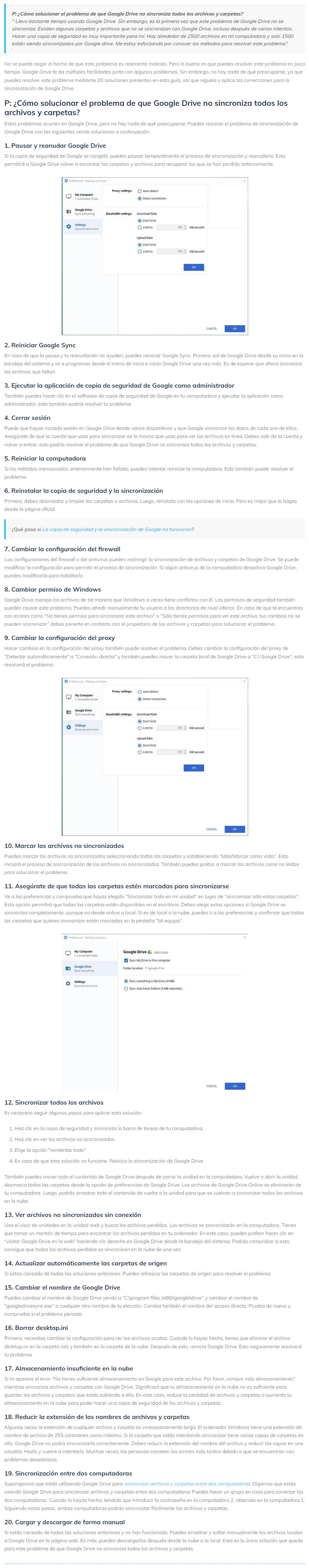 Sincronizar Archivos con Drive